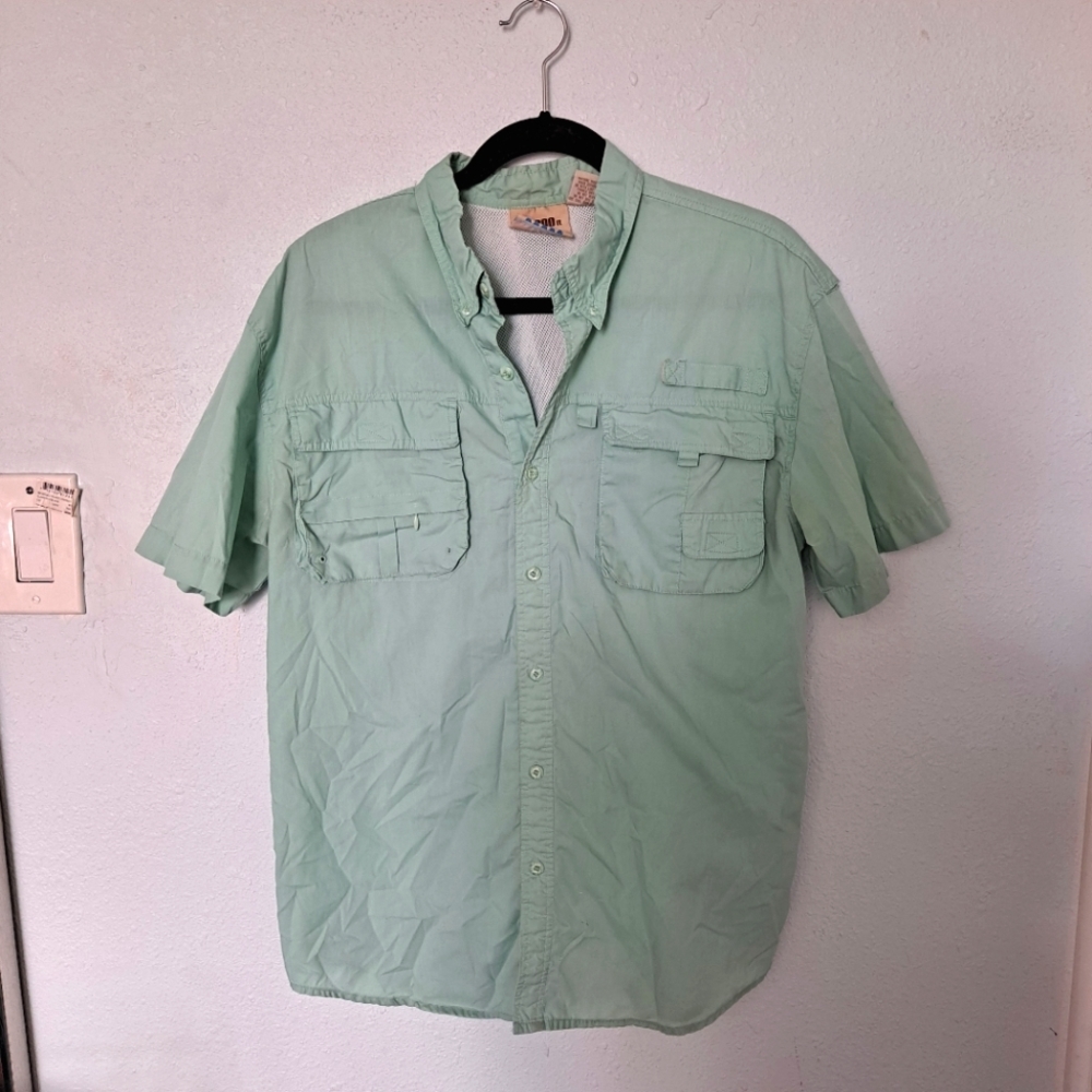 10,000 ft. Above Sea Level Green button down shirt